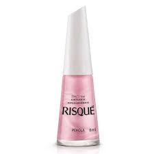 Esmalte Risqué Rosas Cintilantes Pérola 8ml em Oferta na Shopee
