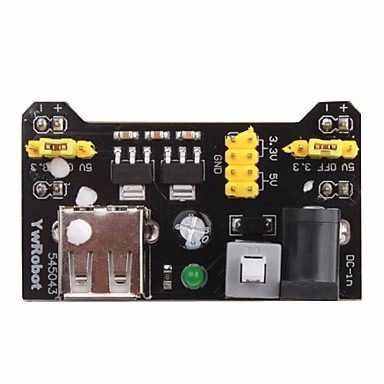 Fonte Ajustável Alimentação 3.3V 5V com Interruptor MB102 Protoboard Arduino Pic - 1 peça