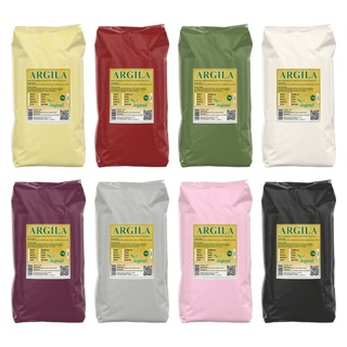 Skin Care Argila 1Kg Para Todos Os Tipos De Pele 100% Naturais Argimel - Branca, Verde, Preta, Vermelha, Rosa, Amarela, Cinza, Roxa