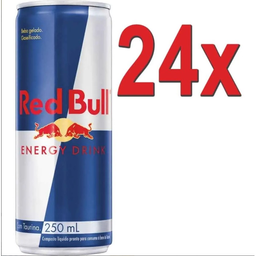 Kit 24 Redbull 250ml Energetico Tradicional Shopee Brasil