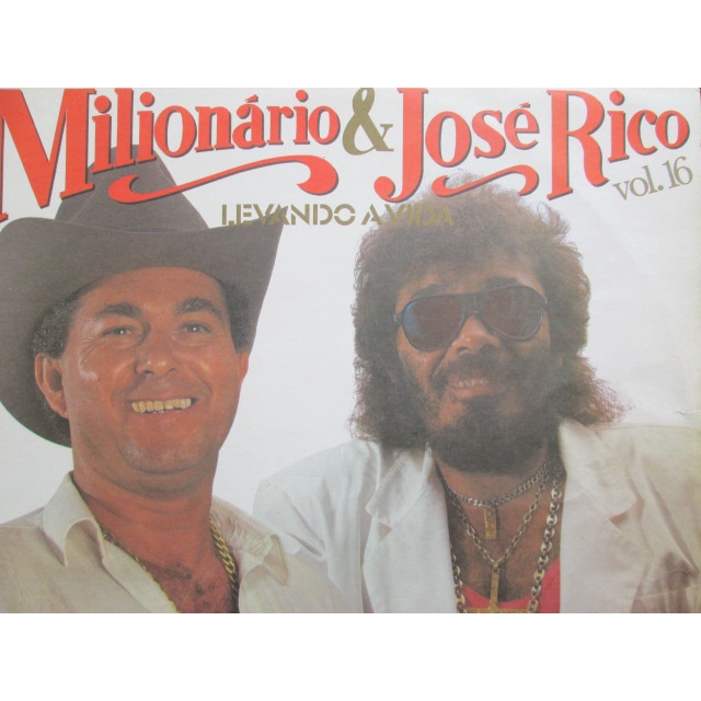 LP Vinil - MILIONÁRIO & JOSÉ RICO - Levando A Vida - Vol.16 -1987 + Encarte Duplo Novissimo Raridade