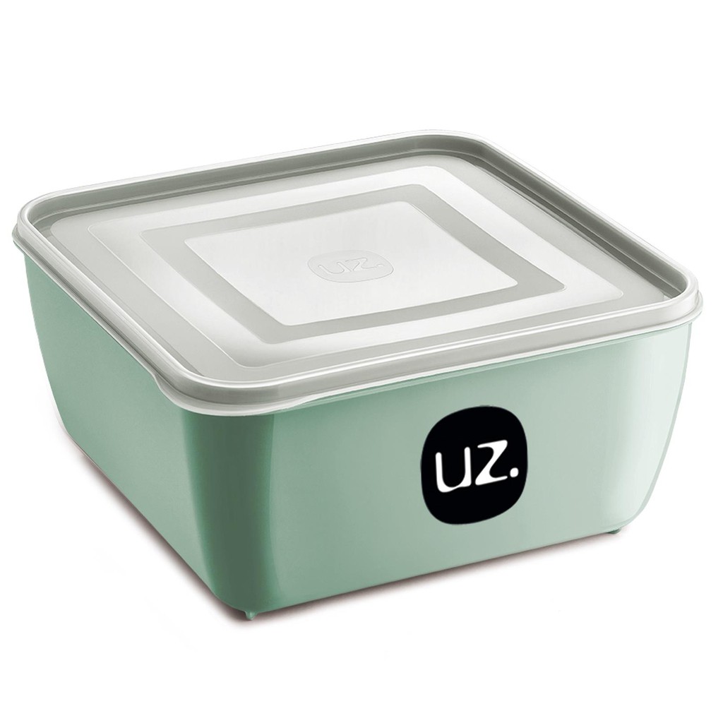 Pote Multiuso Quadrado Premium 1,5 Litros Verde Pote De Plastico - Uz utilidades