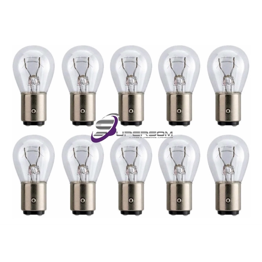 Kit 10 Lampadas 2 Polo 12v 21/5w Bay15d Halogena