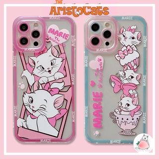 Capinha De Celular Cartoon Marie Aristocats Cat Para Apple iPhone 14 13 11 12 Pro Max X Xs Xr 7 8 Plus Traseira Em TPU Macia Transparente