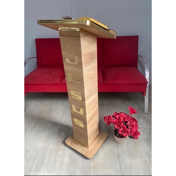 púlpito de madeira para igreja Shopee