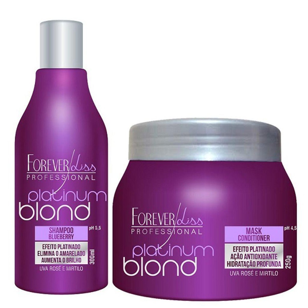 Kit Platinum Blond Manutenção Desamarelador Forever Liss