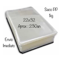 Saco Pp Plástico Sacos plasticos pp - 22x32 1kg - Aproximadamente 230un Pp