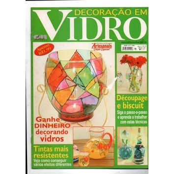 Revista Decoração Em Vidro Trabalhos Artesanais