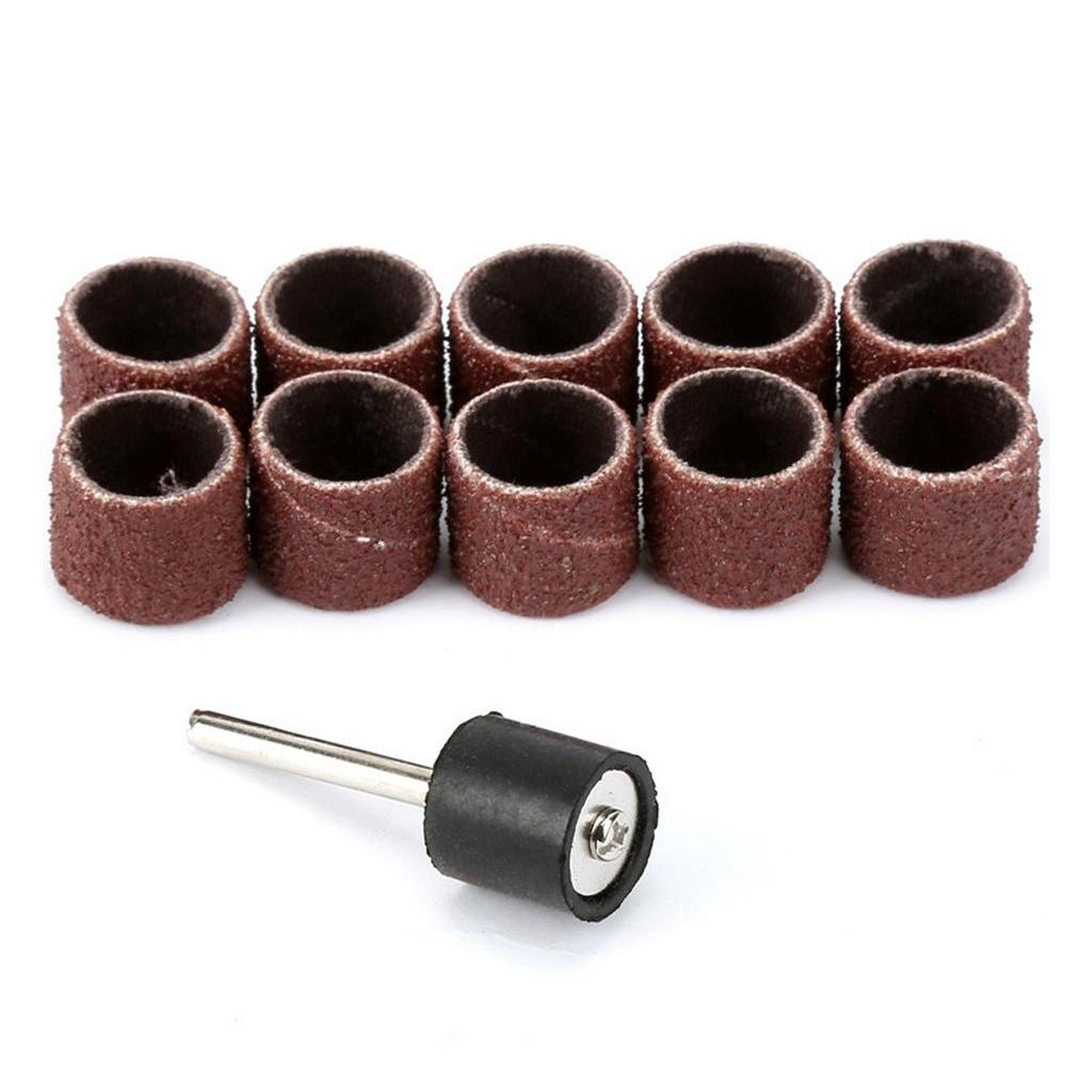 Haste Tubo Lixa para Micro Retifica Padrão Dremel + 10 lixas