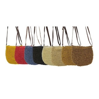 Bolsa de Palha Saco Com Alça Transversal Casual e Simples