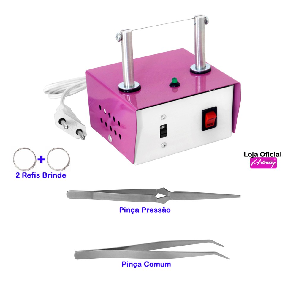 Máquina De Cortar Fita + Pinça Pressão + Pinça Comum - K11