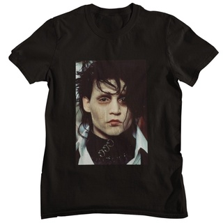 Camiseta Edward Mãos De Tesoura Johnny Depp Unissex Em Algodão