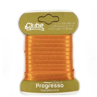 Fita em Cetim - Laranja - 10mx4mm - 1un - Progresso - Rizzo em Oferta na Shopee