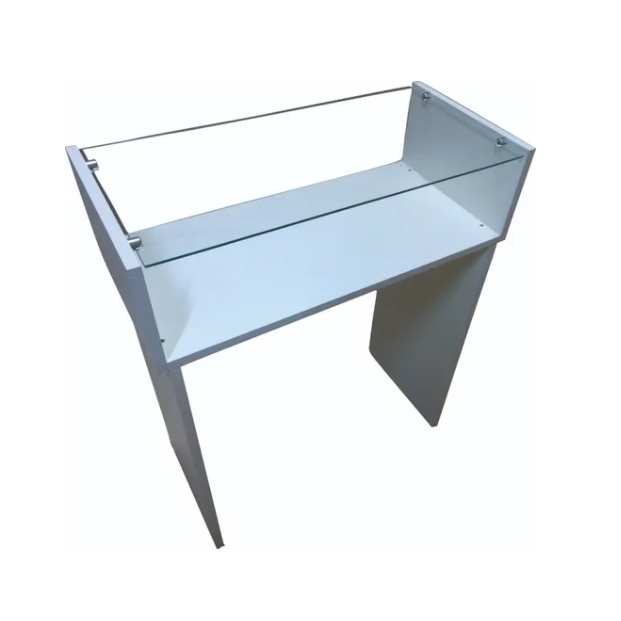 Mesa Manicure 60cm C/prateleira De Vidro 60cm em Oferta na Shopee
