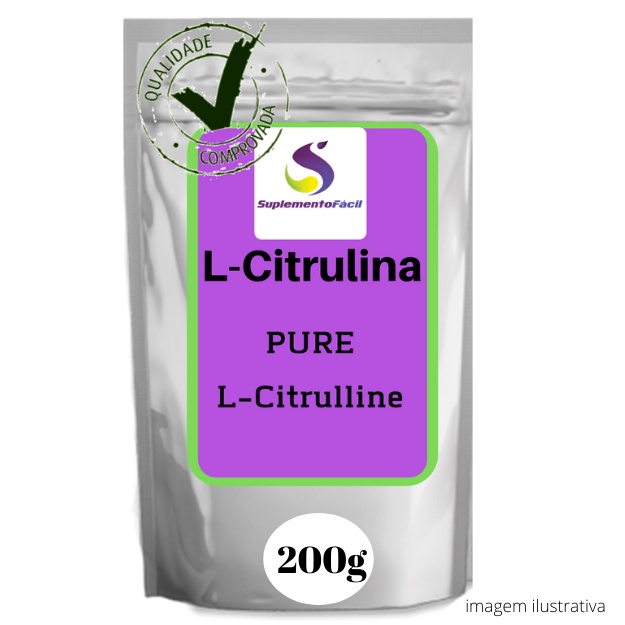 Citrulina Pura L Citrulina 200g  Vasodilatador  - Suplemento Fácil