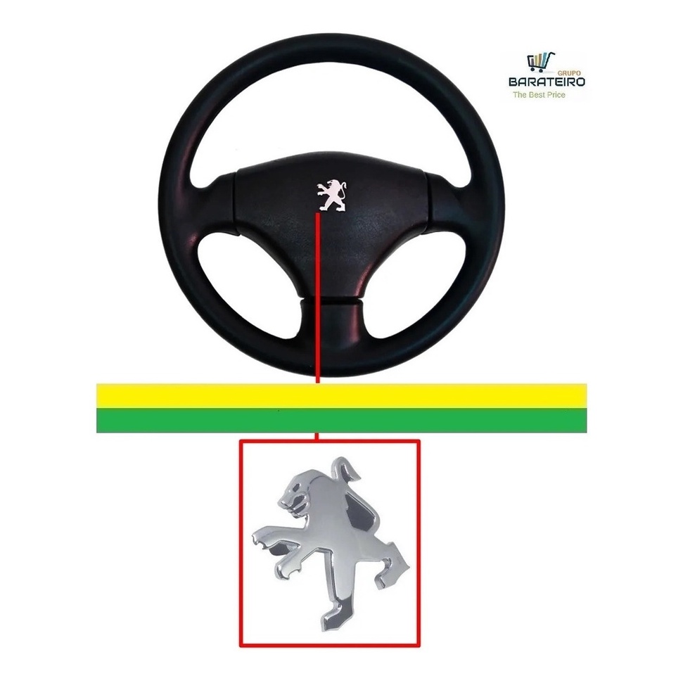 Emblema Do Volante Peugeot 206/207