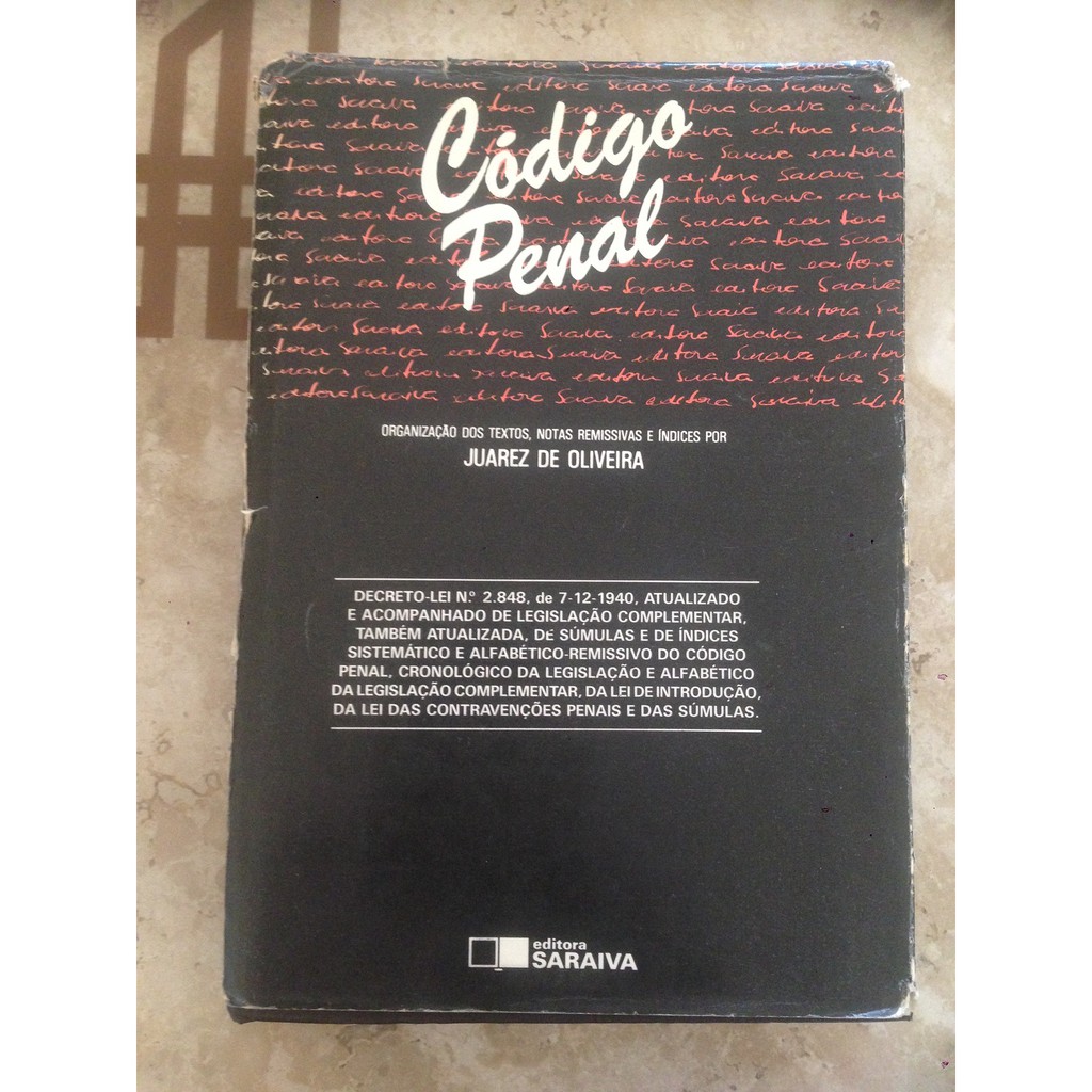 Livro Código Penal Juarez De Oliveira