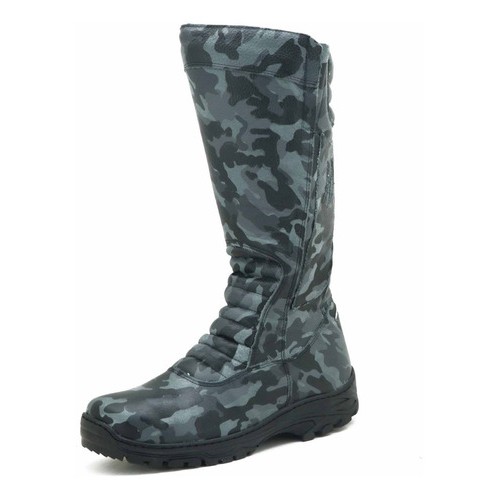 Bota Militar Caça E Pesca Cano Alto Com Camuflagem Urbana- 295