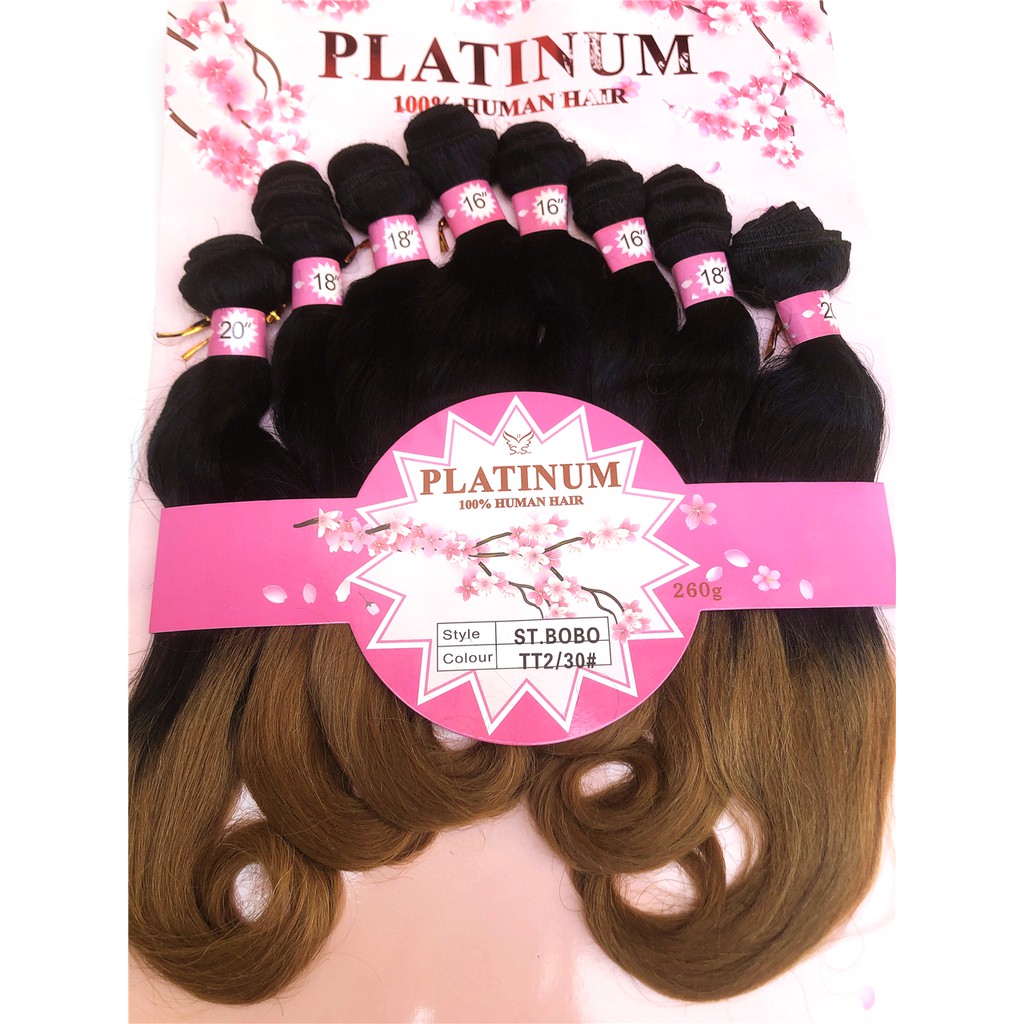 Cabelo 50% Humano 50% Orgânico - Platinum St. Bobo - Super Star