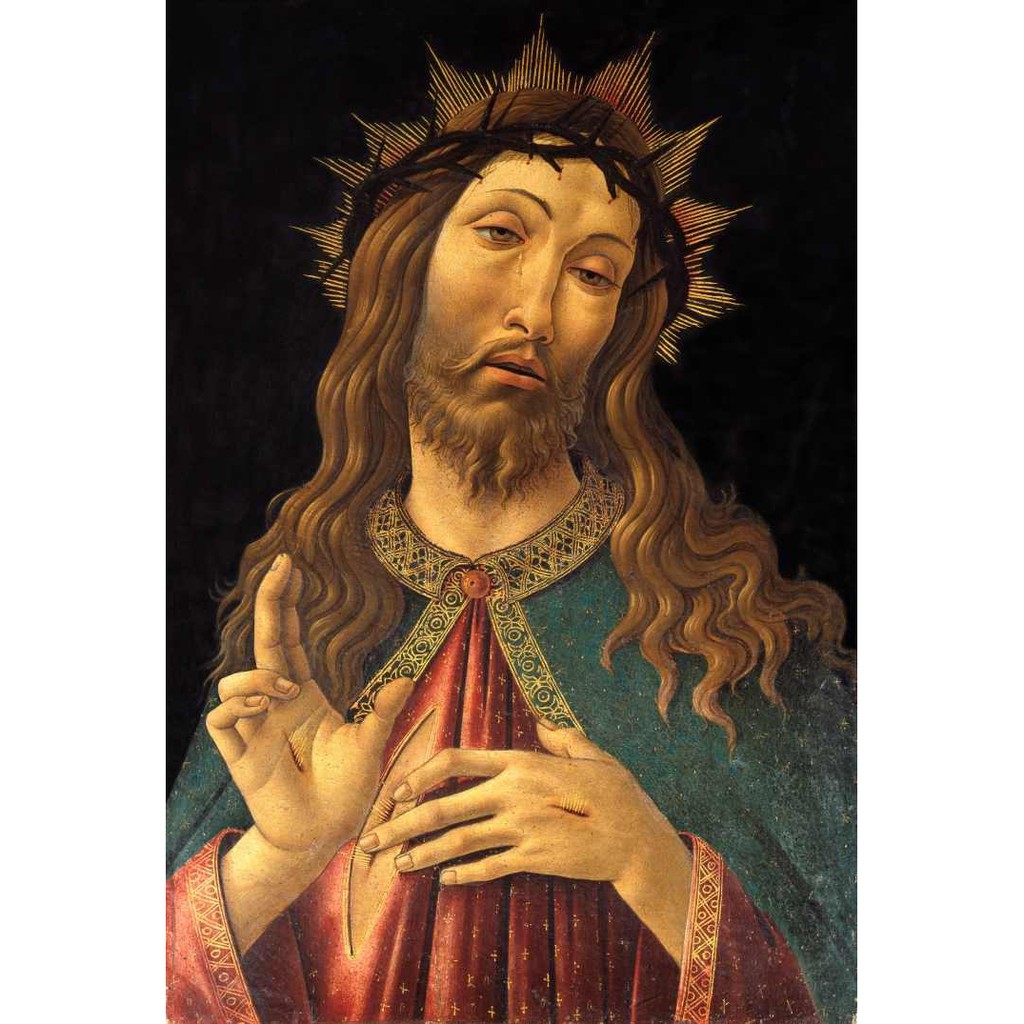 Cristo com a Coroa de Espinhos (1500) - Sandro Botticelli - Tela Canvas Para Quadro
