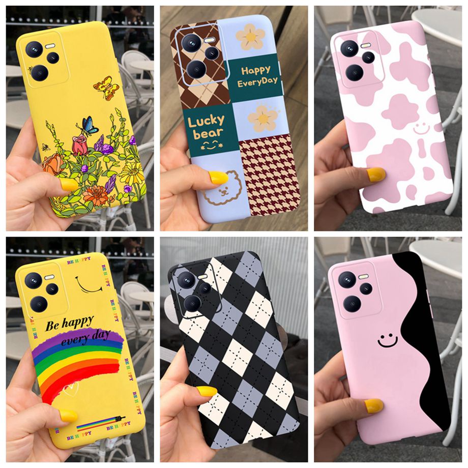 Cover Per Realme Note 60, Custodia Sottile In Silicone TPU Con Stampa Fiori Colorati Antishock E Trasparente