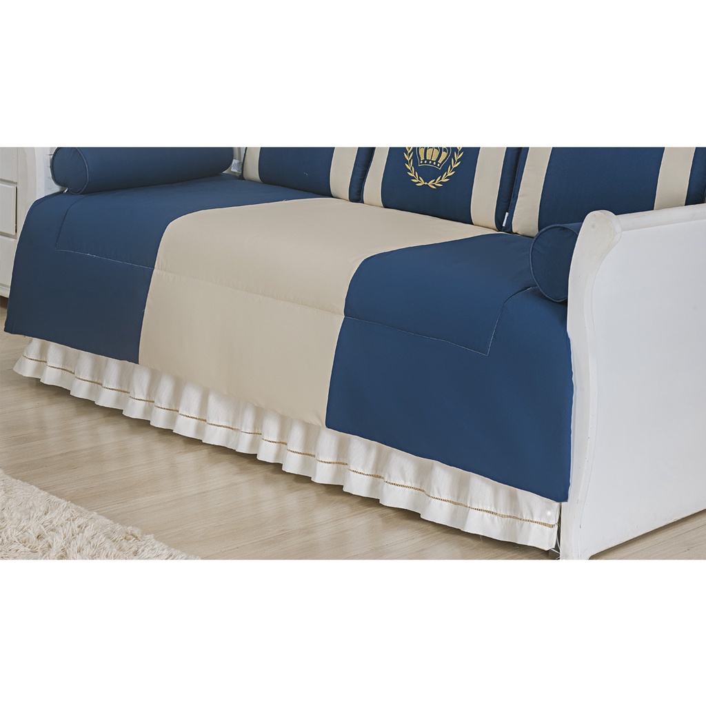 Saia Para Bicama (Cama Babá) Luxo Piquet Palha 100% Algodão