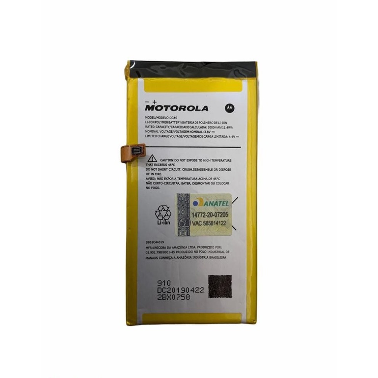Bateria JG40 moto G7 Plus XT1965 Original Envio Já - Desconto no Preço