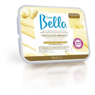 Cera Depilatória Chocolate Branco 800g Depil Bella