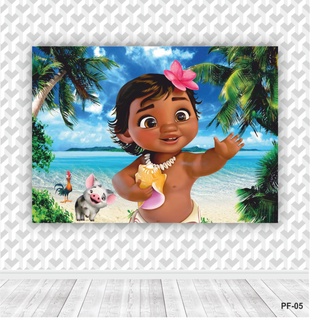 Painel Festa Decoração Infantil Tecido Sublimado Moana Baby 2,20x1,50
