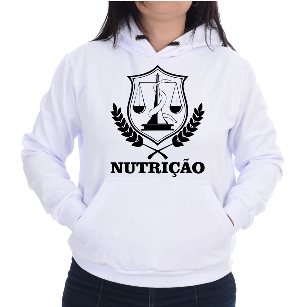 Blusa Moletom Canguru Flanelado Unissex Casaco de Frio Nutrição