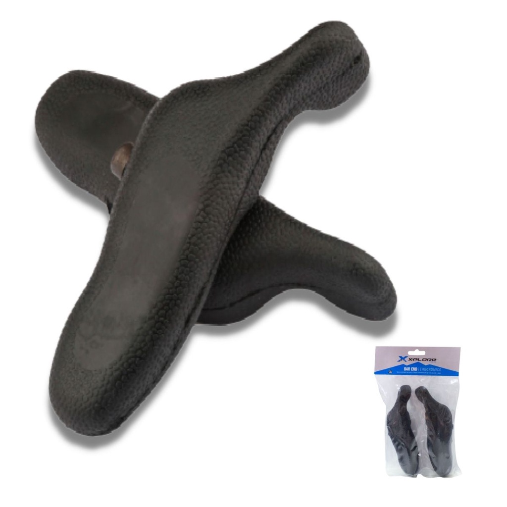Bar End Chifre Ergonomico Emborrachado Guidão Bike Anatõmico