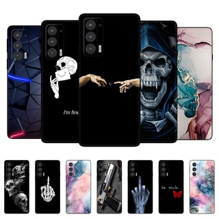 Para Motorola Caso Borda 20 Silicone Suave Tampa Traseira De Telefone Moto Edge 20 Edge20 Saco Protetor Tpu Preto