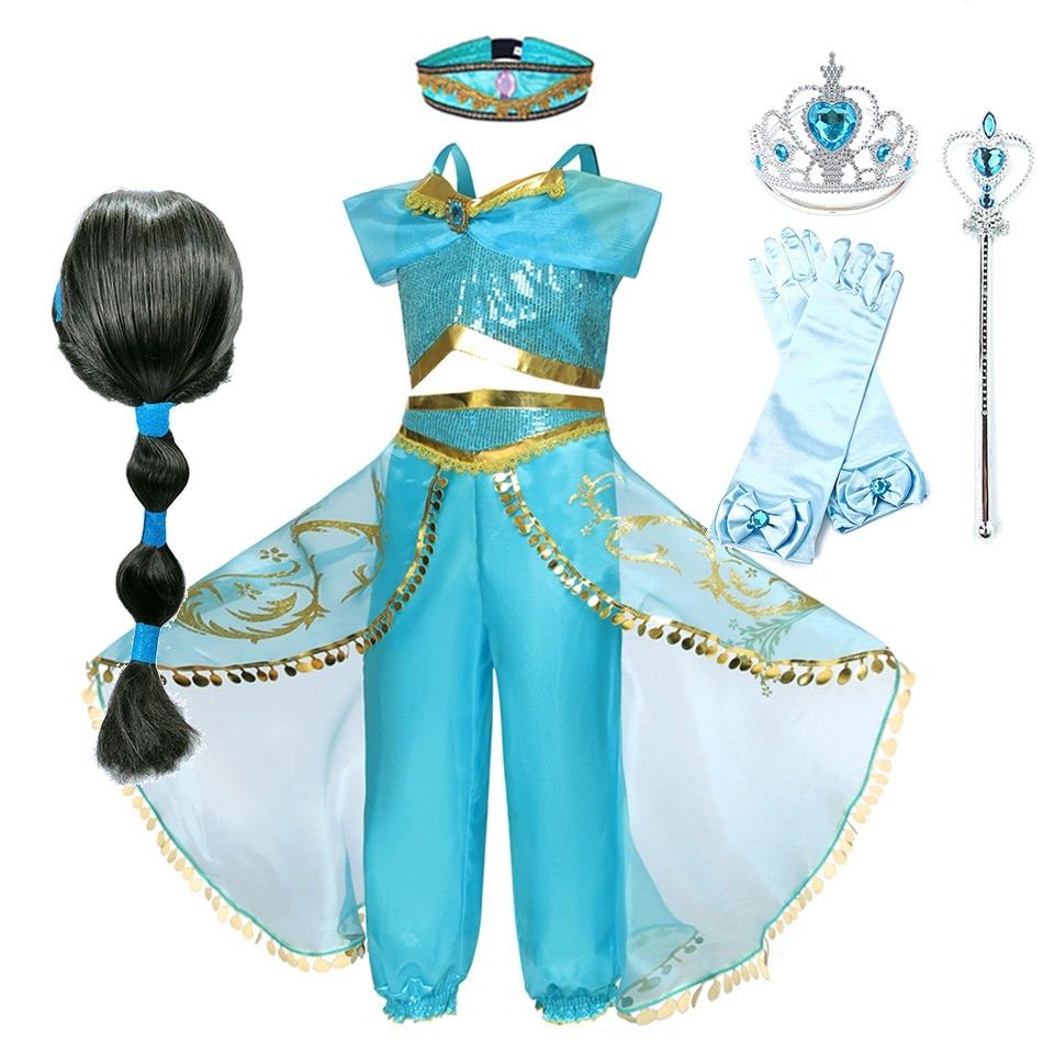 Jesmene Princess Costume Cosplay Girl Dress For Kids Carnival Party Fancy Outfit Dress Up
