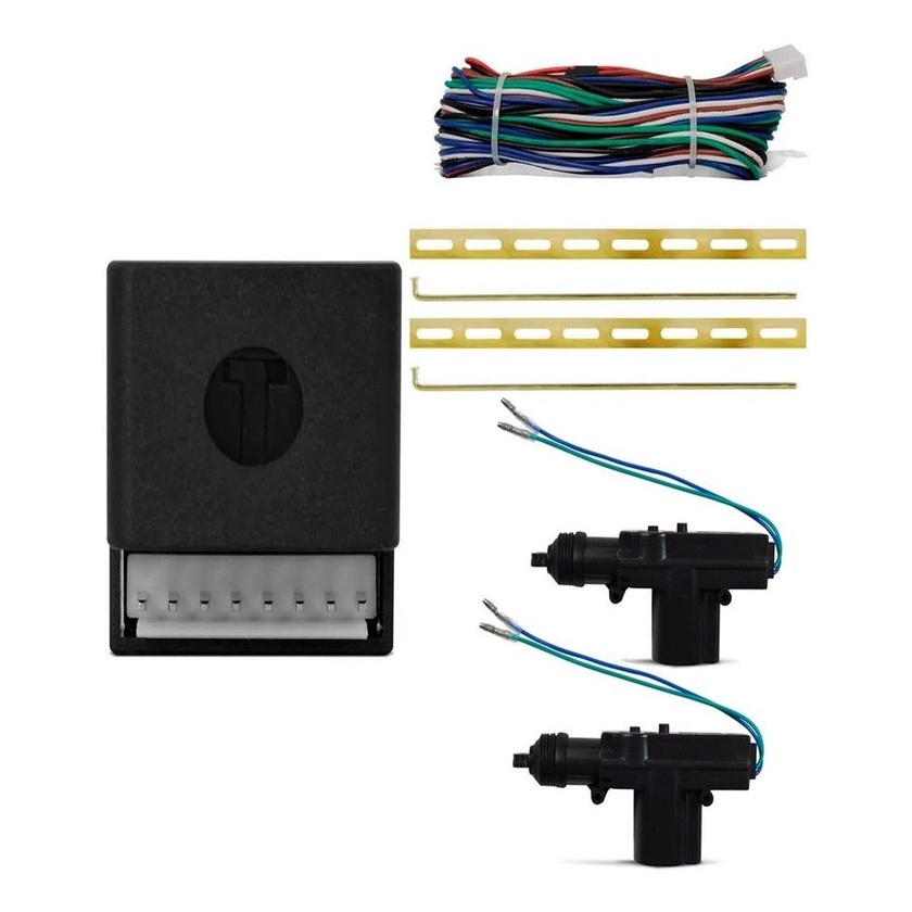 Kit Travas Elétrica 2 Portas Universal Carro C/ Chicote Espaguetado