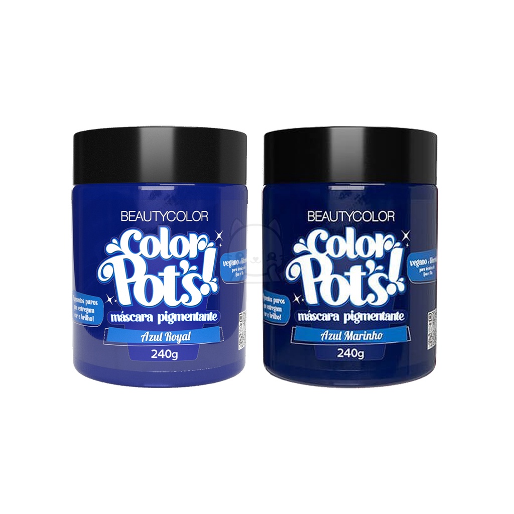 Kit Color Pot's Azul Royal + Azul Marinho  - Beauty Color