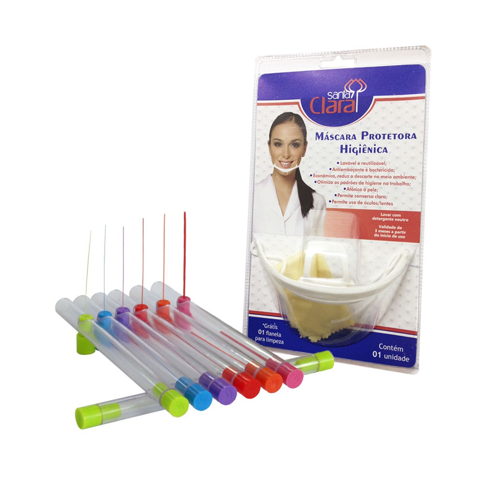 Kit Estesiômetro Completo Monofilamentos Semmes-Weinstein - Para Teste Hanseníase Com Máscara de Proteção Santa Clara