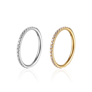 Piercing Argola Clik Aço Cirúrgico Zircônia Cravejada | Septril, Rook, Conch, Nariz