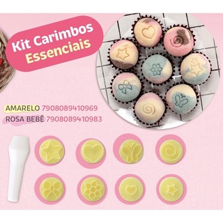 Kit Carimbo ESSENCIAIS Para Brigadeiro Marcador Blue Star Desenho Para Docinho Massa Choco...