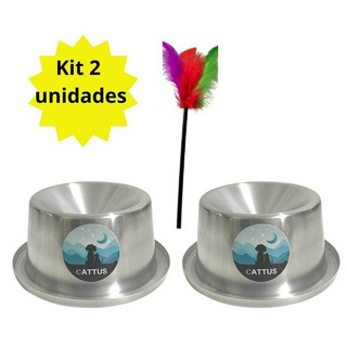 Kit 2 comedouros elevados antiformiga de aluminio 250mL