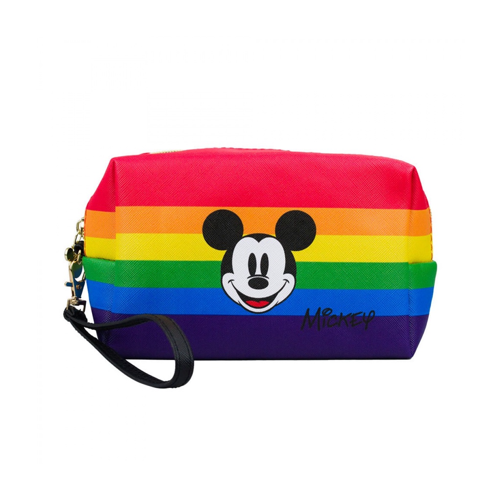 Necessaire Retangular Mickey Mouse Arco-Íris 11x7x17cm  Disney
