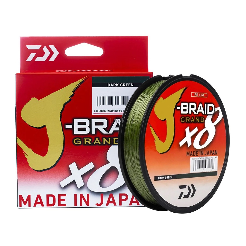Linha Multifilamento Daiwa J-Braid Grand 8x (270 Metros) - Várias Bitolas