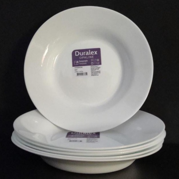 Conjunto 6 Pratos Menu Fundo Opaline - Prato Fundo Duralex Menu - Utensílios De Cozinha Nadir Figueiredo