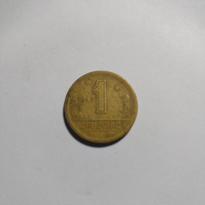 Moeda Antiga 1 cruzeiro 1943 bronze alumínio