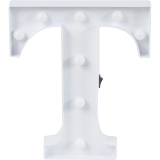 Luminária Led Decorativa Letra T Cazza Branca