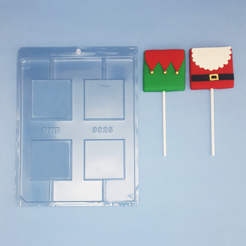 1~10 Forma Simples Pirulito Quadrado Liso 9825 - (D6) em Acetato BWB Para Bombom e Doces de Chocolate. em Oferta na Shopee