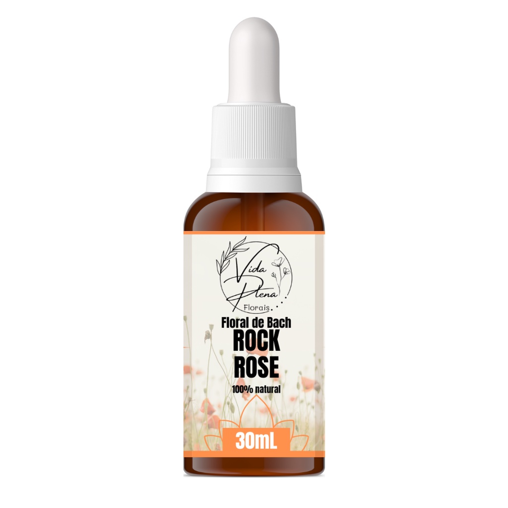 Floral de Bach Rock Rose 30ml - Vida Plena Florais,100% natural, vegano