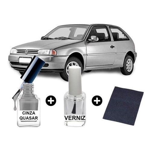 Tinta Tira Risco Automotiva Volkswagen Gol Cinza 2001 Quasar
