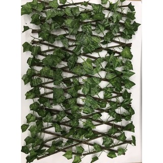 Trelica em madeira com folha Hera artificial para jardim vertical decoração