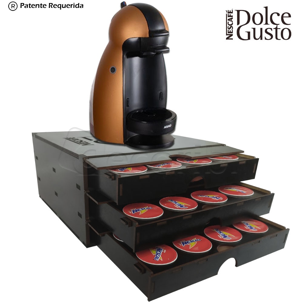 Porta Capsula Para Dolce Gusto Nespresso Três Corações Embutida Reforçado Suporta Maquina Decori Br