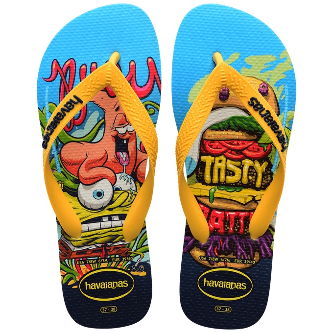 Chinelo Havaianas Bob Esponja Original Com N/F